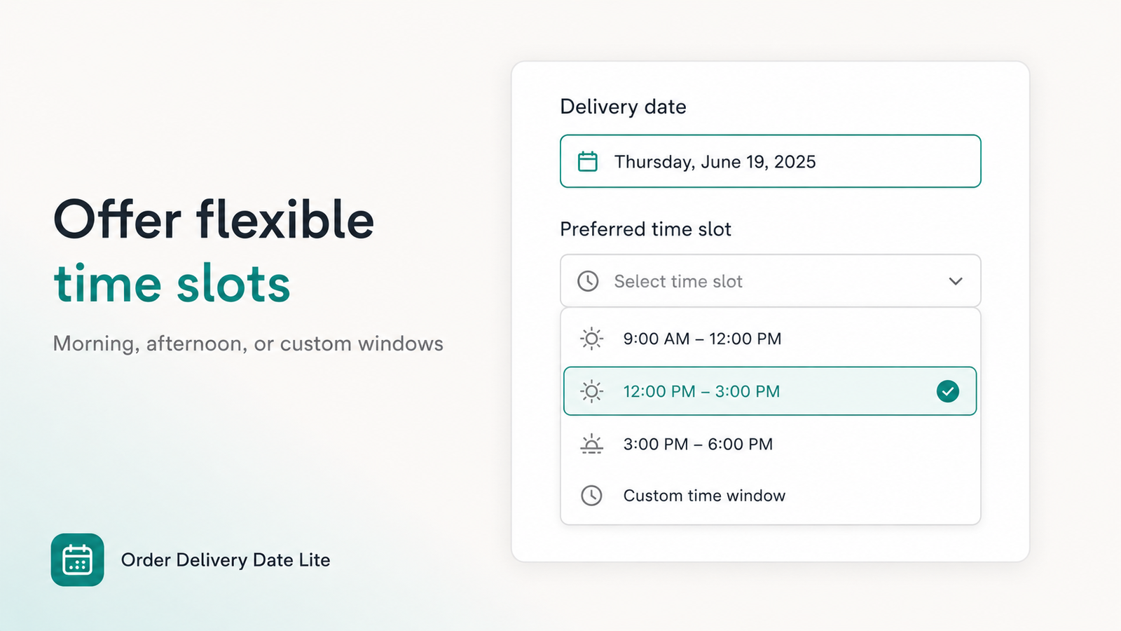 Time slot selection